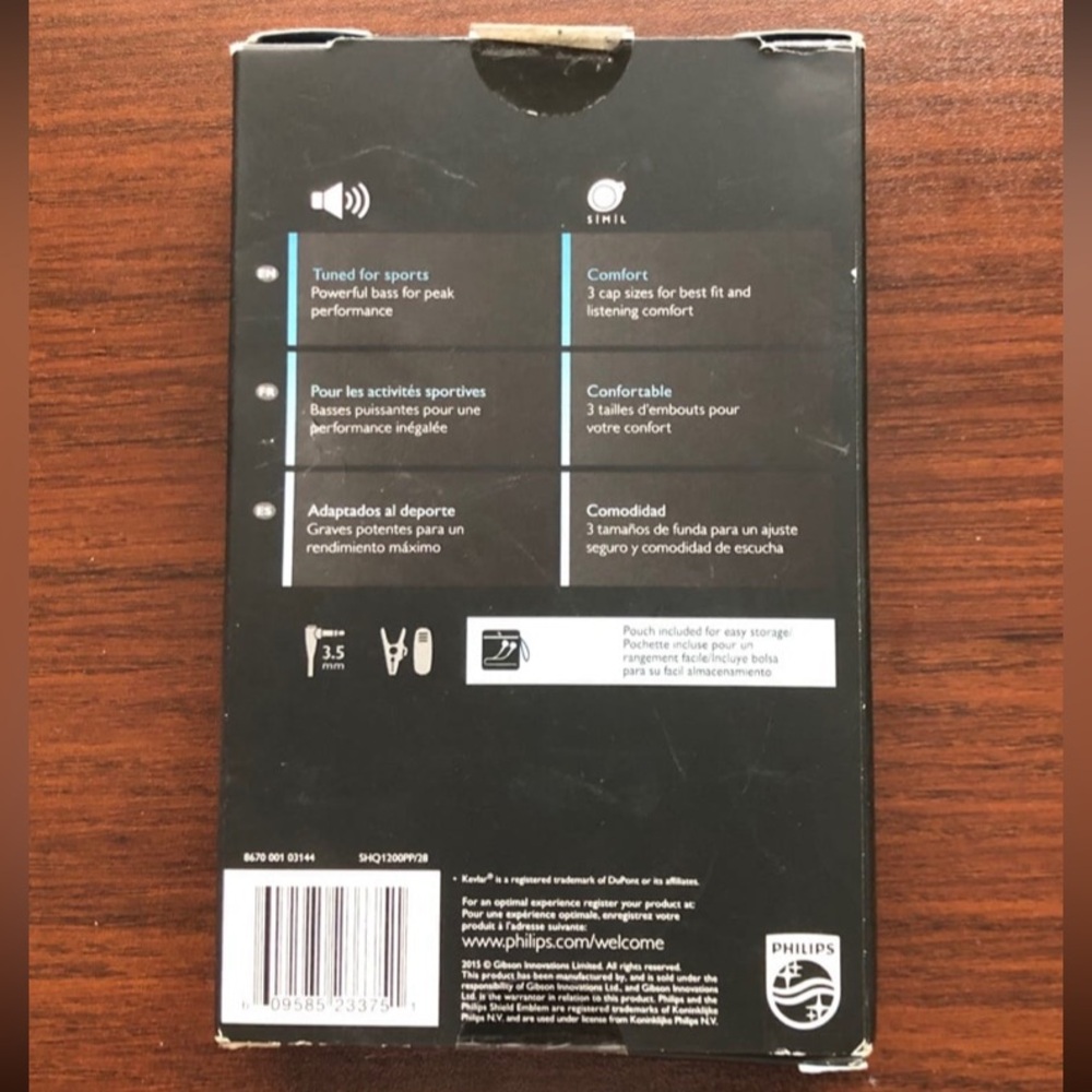 Phillips Action Fit Earphones - Picture 2 of 3